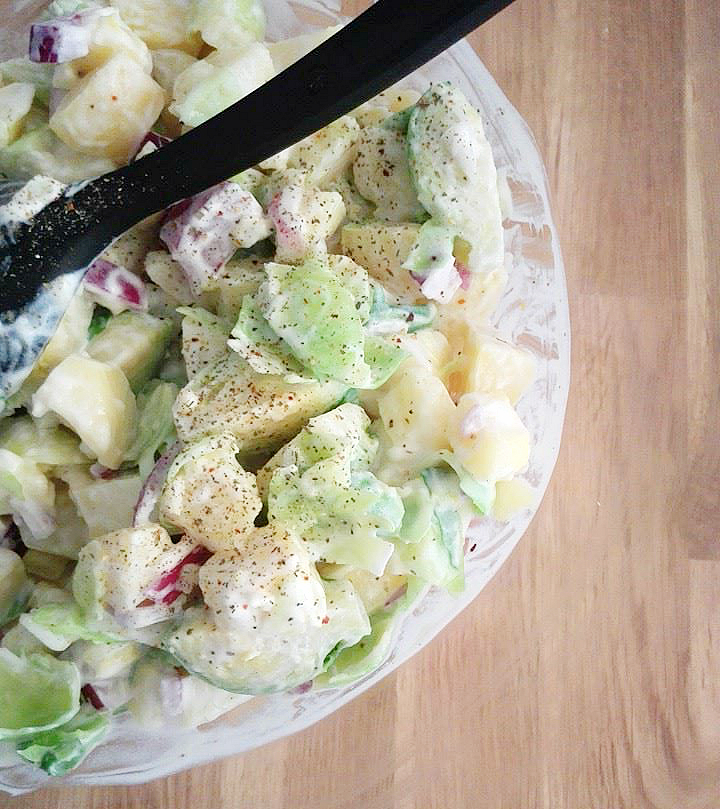Rosenkål/kartoffel salat